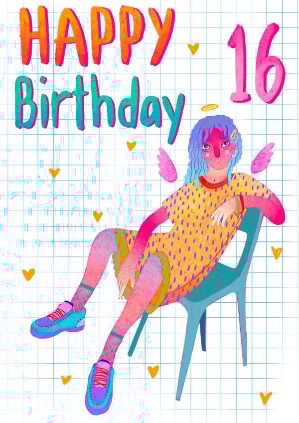 Trendy 16th Birthday Angel created by Yulia Bogatyreva