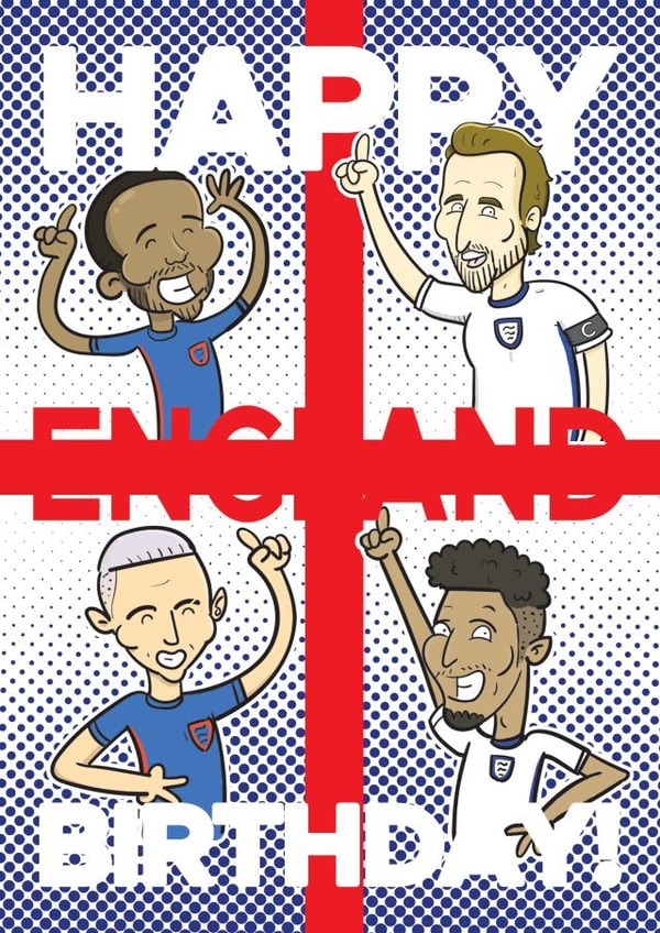 Happy Birthday England Fan created by Tom Sparke