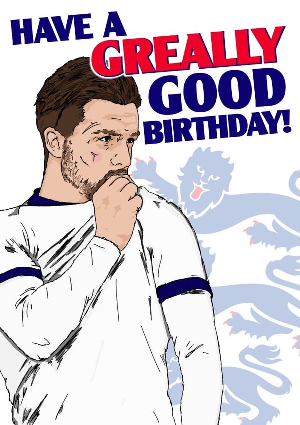 Jack Grealish, England Birthday Card created by NotNiceThings