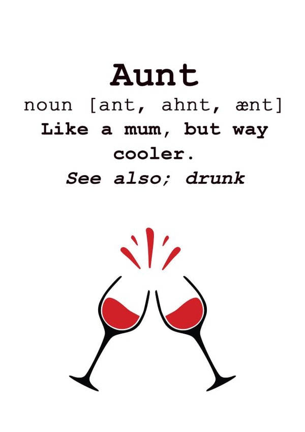Cool Aunt Definition created by Vivid Variations