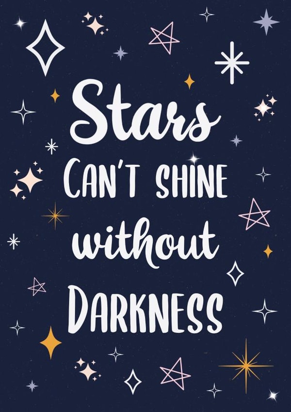 Stars Sympathy and Motivation Card created by The Girl Next Draw Cards