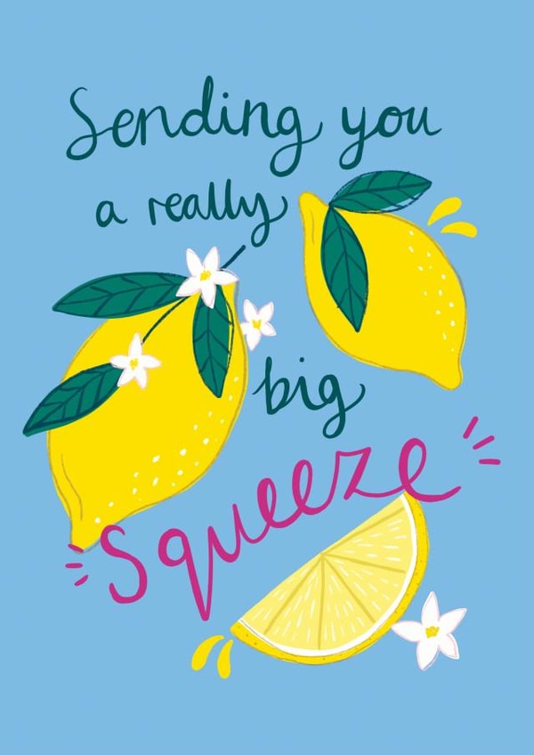 Big squeeze lemon card created by Laura Barnes
