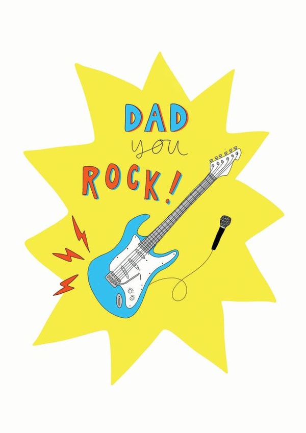 Rock Dad Fathers Day Card created by Laura Barnes