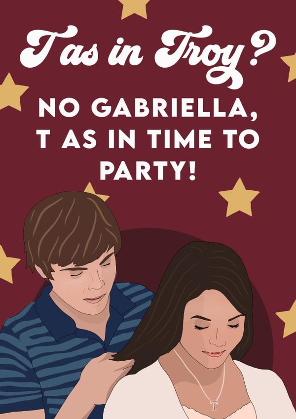 Troy Bolton Birthday Card created by The Foxy Lemon Co.