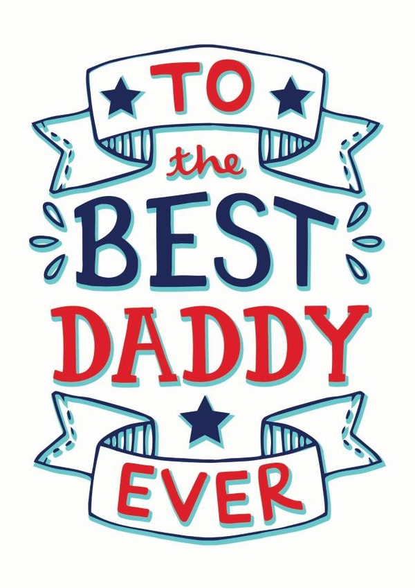 Best Daddy Ever Card created by Little Prints Charming