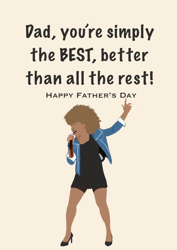 Simply the best Father's Day card created by Accidental Artist