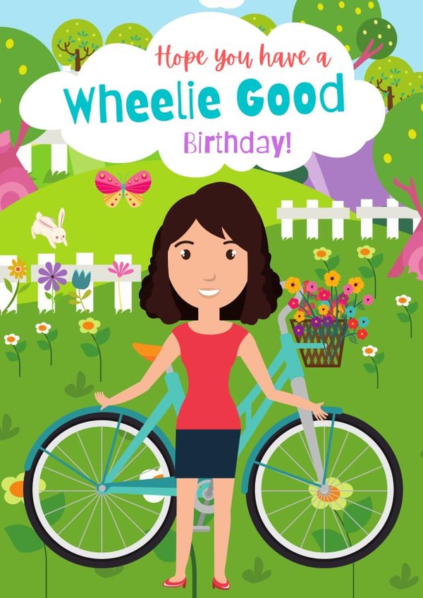 Wheelie Good Birthday card 1000 created by The Coven