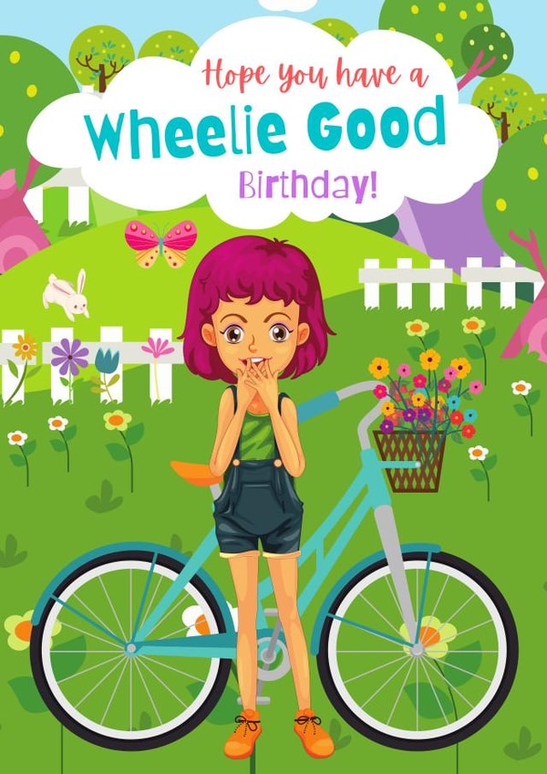 Wheelie Good Birthday card 1001 created by The Coven