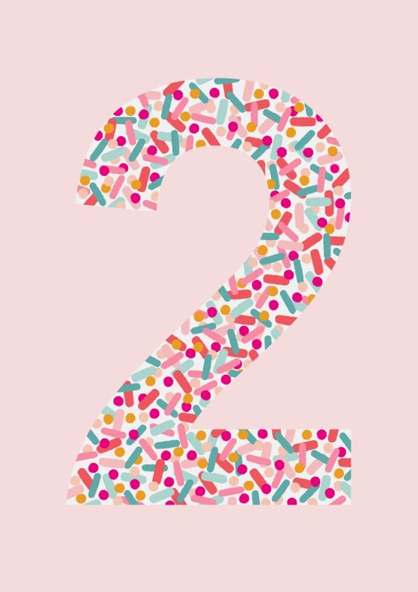 Sugary Sweet Sprinkles 2nd Birthday Card created by The Pattern Press