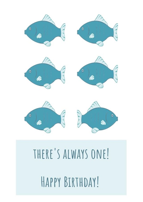 Odd One Out Birthday Card created by Sand and Seagull