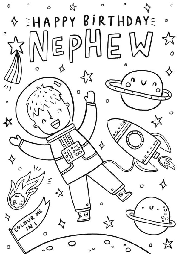 Colouring in Birthday Nephew  created by Jess Moorhouse