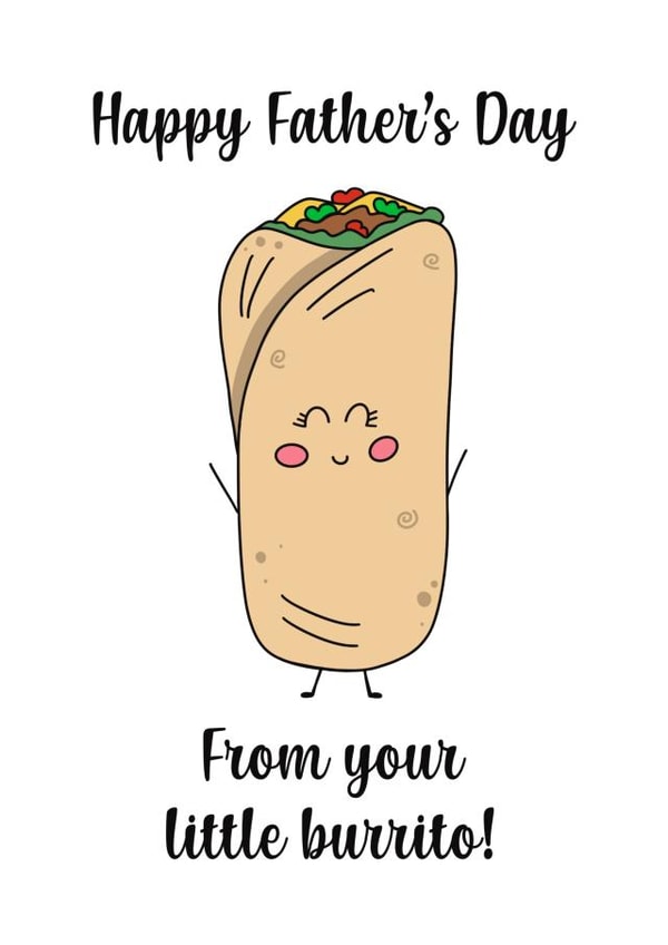 Little burrito Father’s Day card created by Cards by Becky