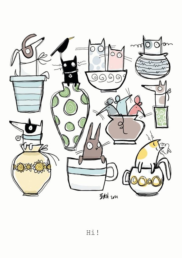 Just to say HI! created by Elizabeth Anderson Art