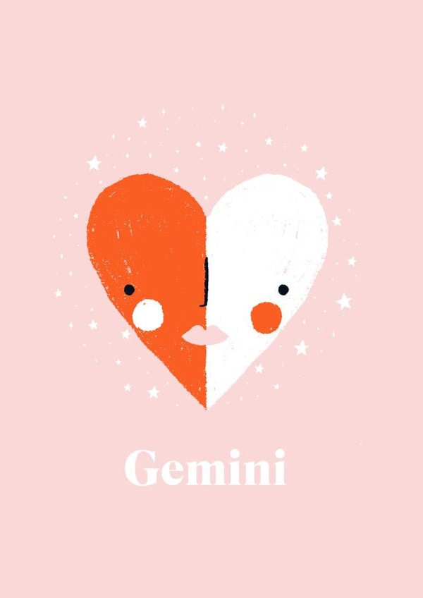 Gemini Love Heart Star sign created by Duchess Plum
