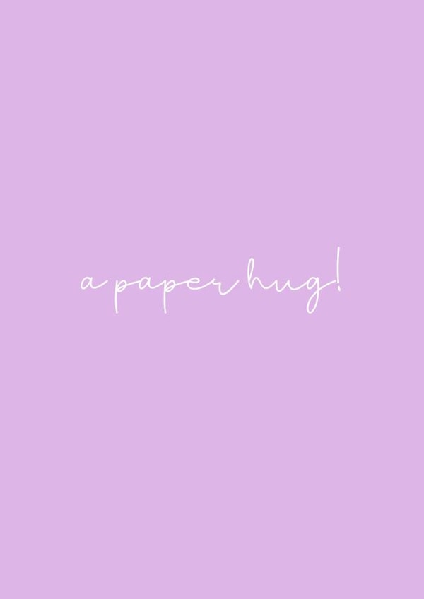 A Paper Hug created by Printy Prints Co.