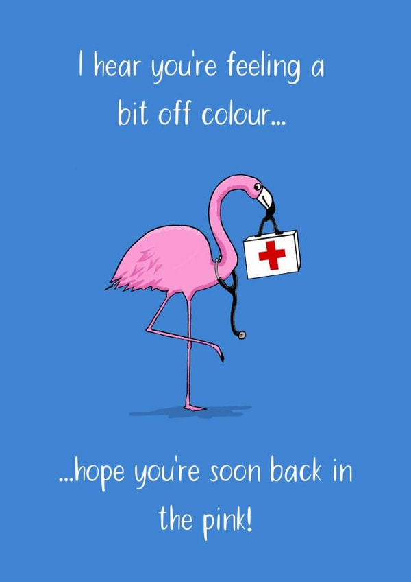 Get Well Soon Flamingo card created by Maddy Bennett