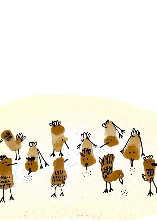 Chicken feeding coop card created by artbynoo