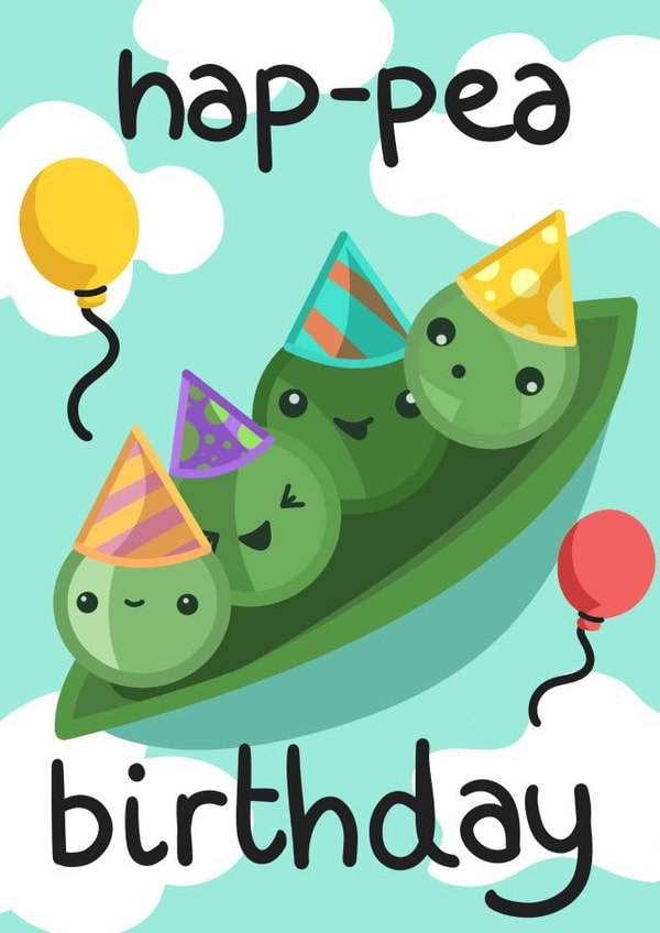 Hap-pea Birthday! created by Hana Khan