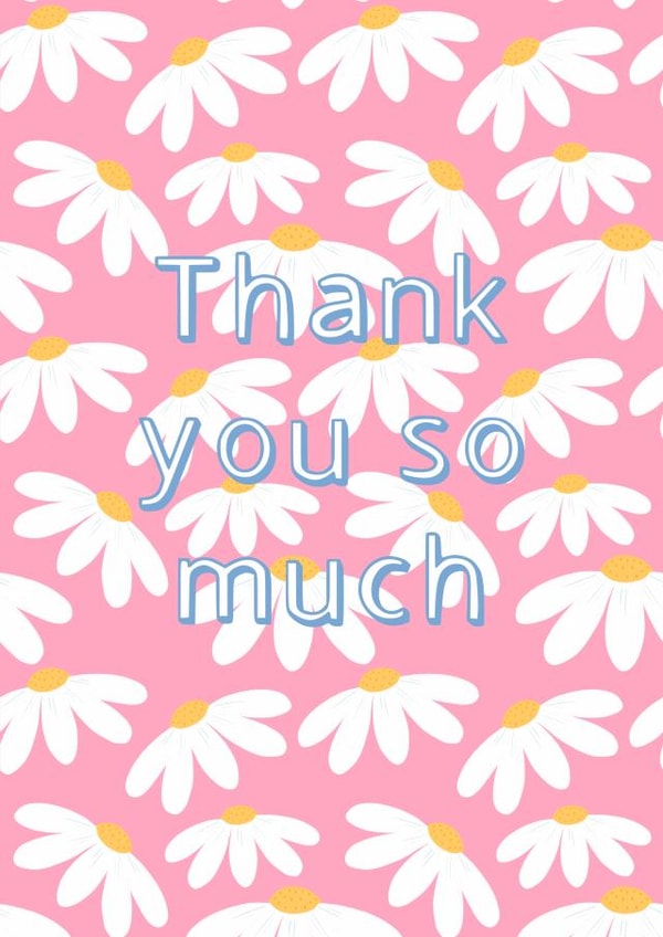 Daisy Thank you card created by Soph AC Studio