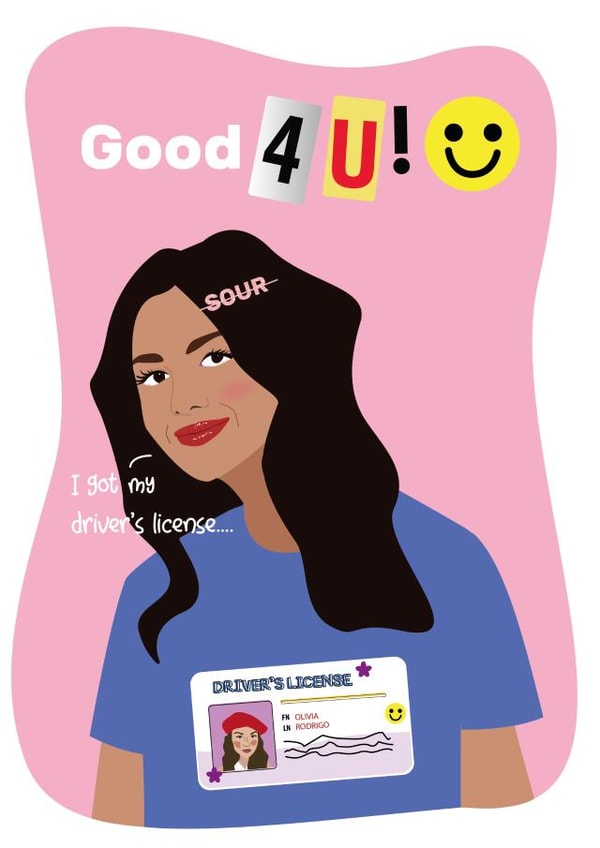 Driver's License, Olivia Rodrigo created by Claudia Vasquez