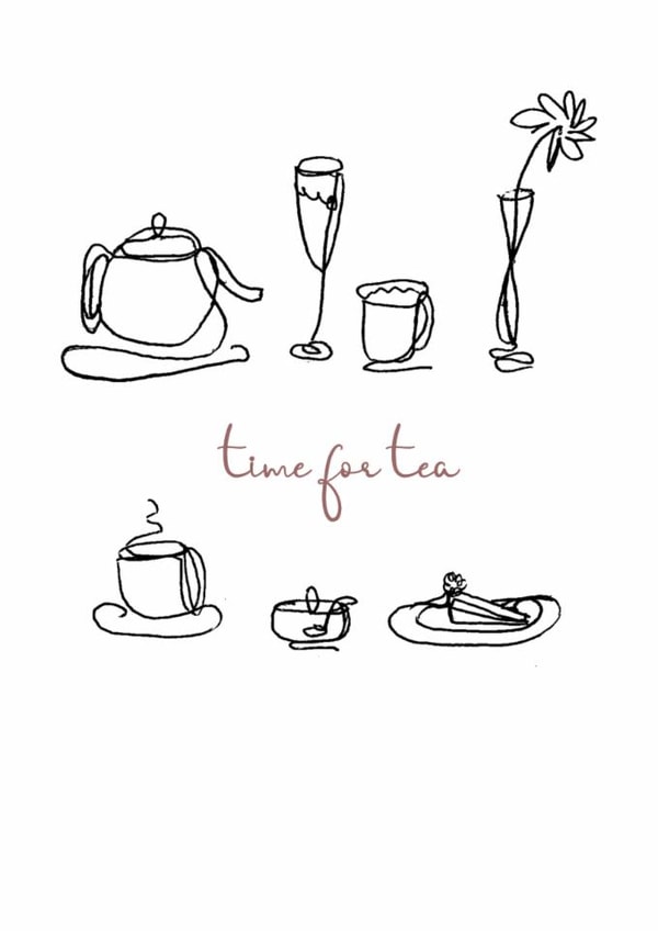 Afternoon tea celebration card created by artbynoo