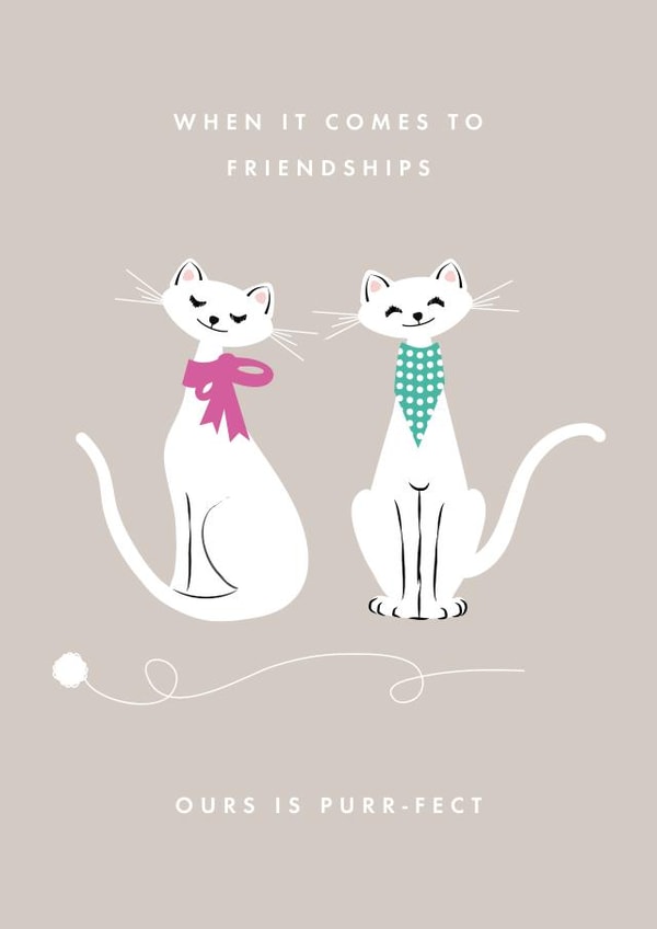 Les Chats friendship card created by Kampai Designs