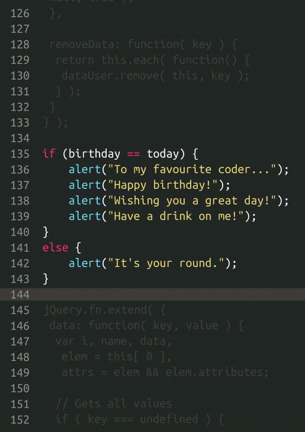 Web Developer Birthday Card created by James Martin