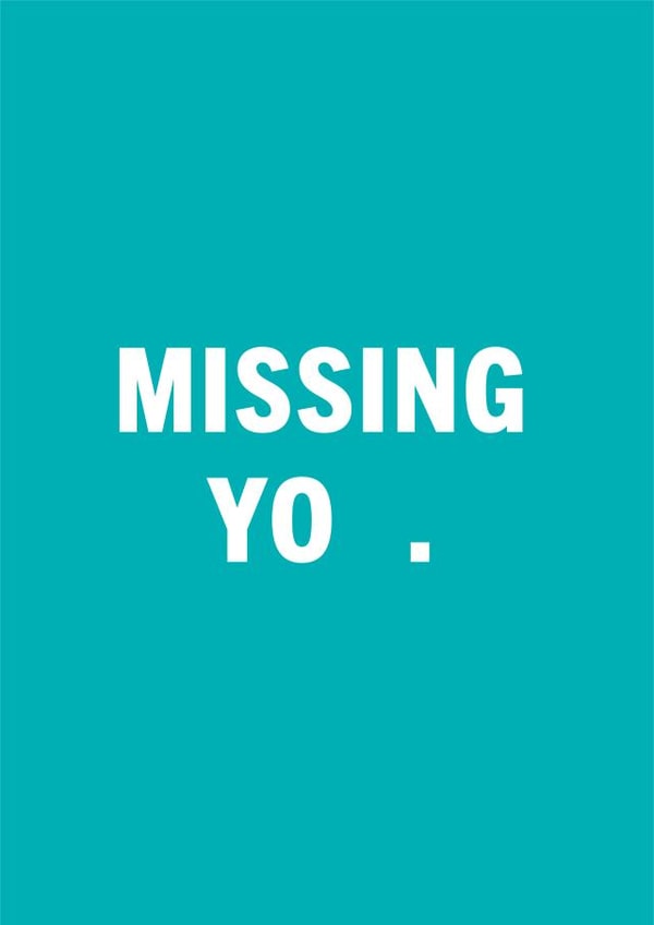 Missing You (U) Card created by Chloé Lawson