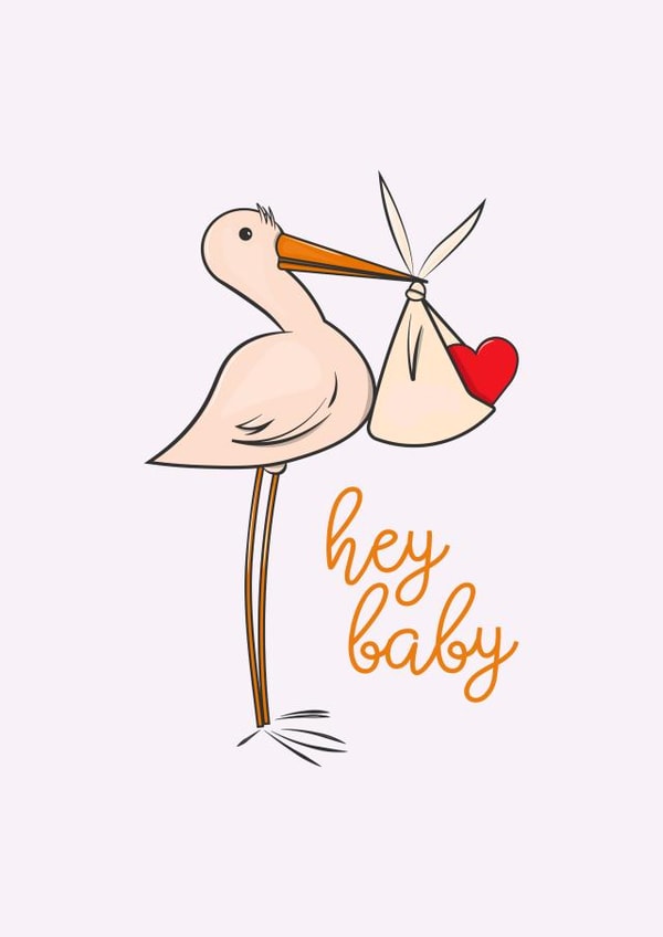 Stork delivery! New baby card created by HURRICANE REMI