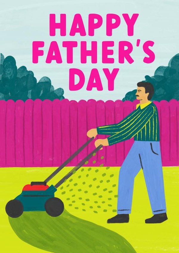 Contemporary Father's Day Card - Dad - Lawnmower - Happy Father's Day created by Catalina Williams