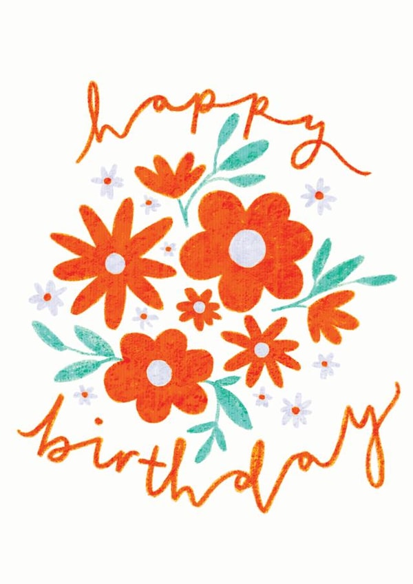 Retrol Floral Birthday Card created by Sisterfox Studio