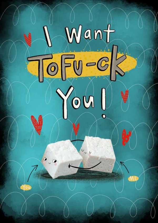 Cheeky tofu Anniversary card created by Lucy and Lolly