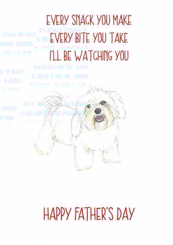 Gorgeous Father's day card featuring an adorable Maltese terrier. Nawwwww. created by Sarah Maddox
