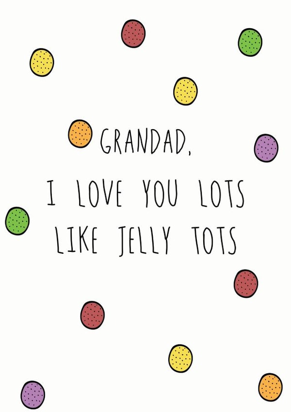 Grandad Jelly Tots - Birthday Card created by Hey Lyla Designs
