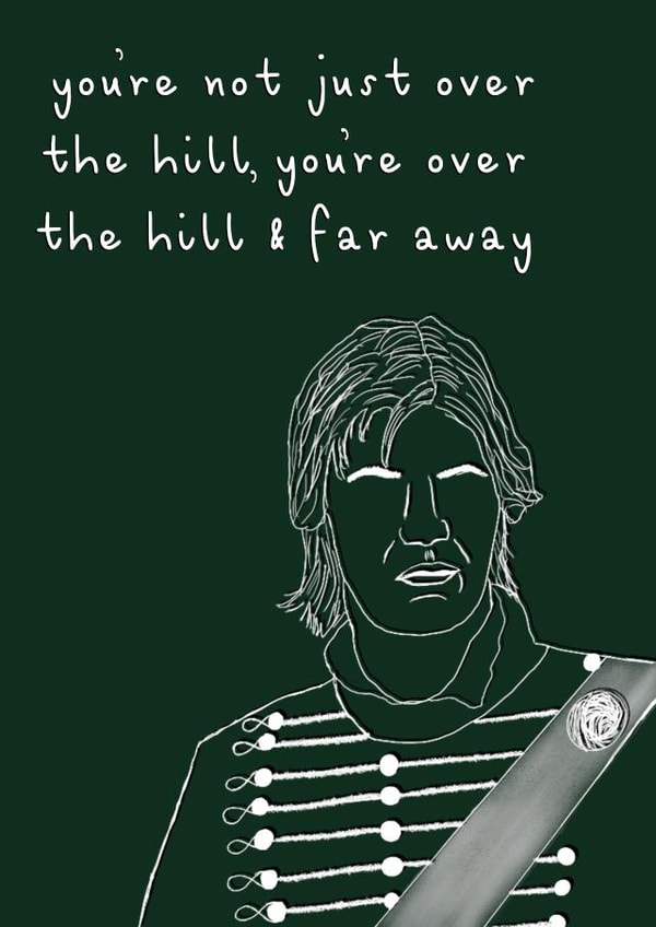 Sharpe 'Over the Hill' Birthday Card created by Calamity Designs