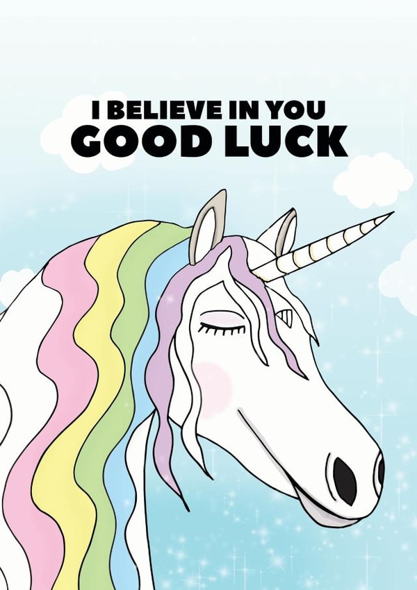 Magical unicorn, Good Luck Card created by Pearl Ivy