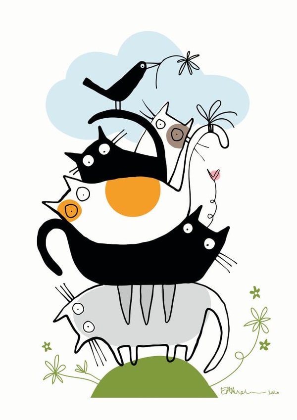 A purr-fest for any occasion created by Elizabeth Anderson Art