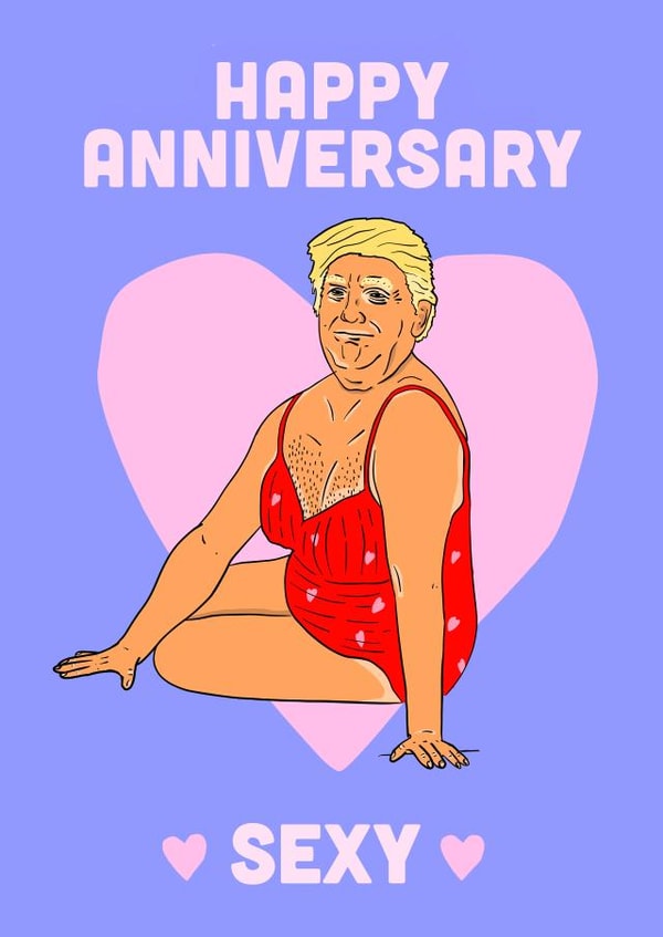 Sexy Trump Anniversary Card created by Swazzdraws
