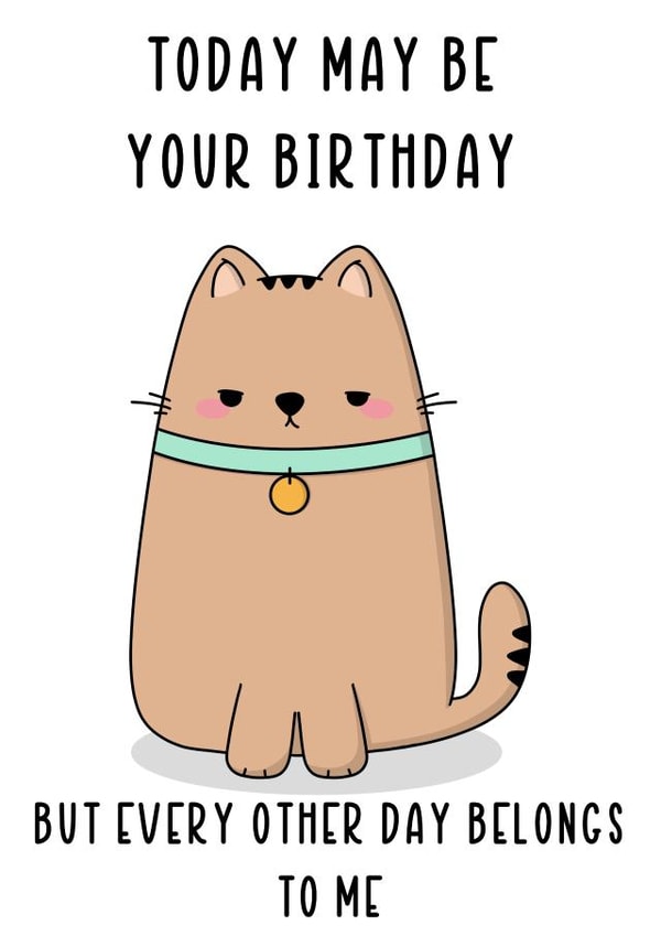 Grump Cat Birthday Card created by Daniella Illustrates 