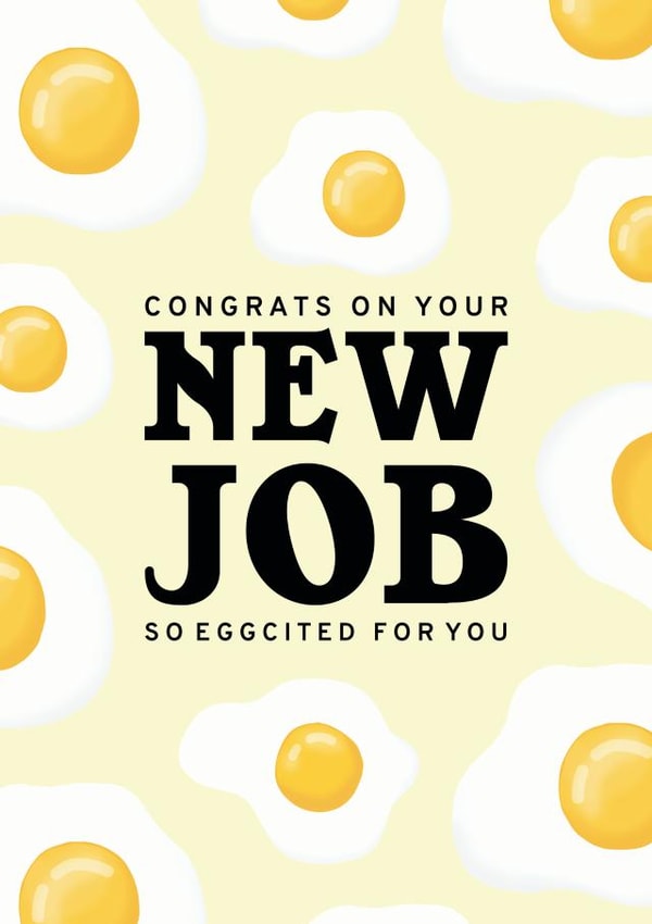 Punny Eggcited New Job Card created by Pearl Ivy