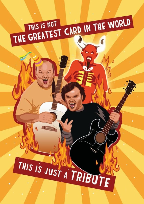 Jack Black Tribute Celebration Card created by Mythokell