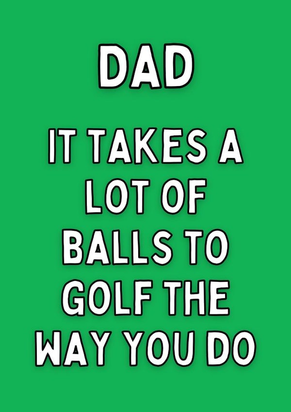 Dad Sarcastic Golf Card created by Meg's Creative Outlet