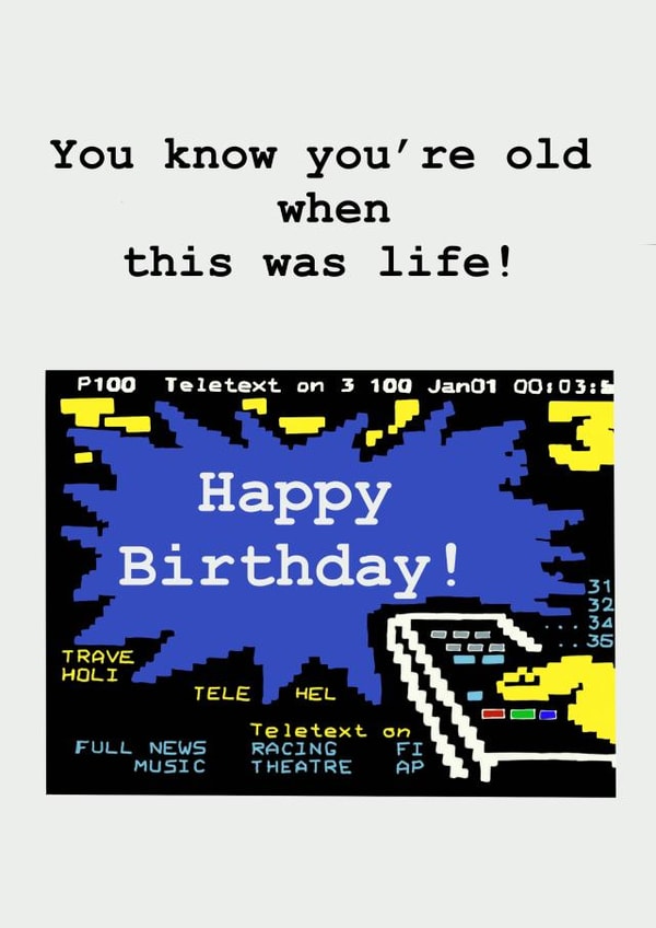 Teletext Life created by Opal Designs by Nicola