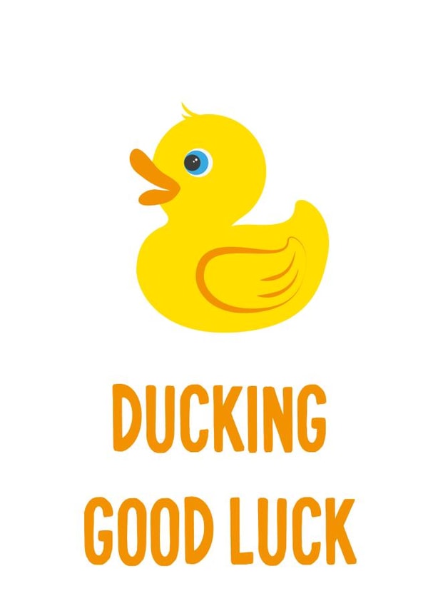 Ducking Good Luck card created by tea please