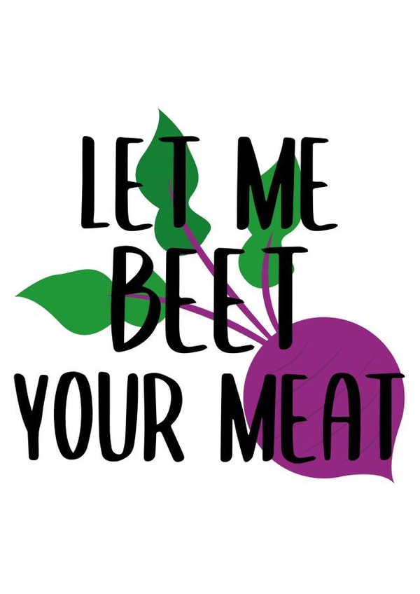 Let Me Beet Your Meat, Cheeky Love Card created by Pending Prints