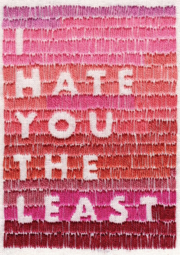 I hate you the least love card created by Sparklymouse
