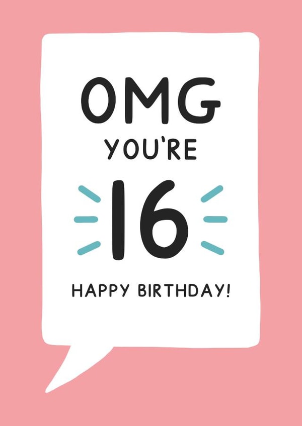 OMG 16th Birthday Card created by Jeff and the Squirrel