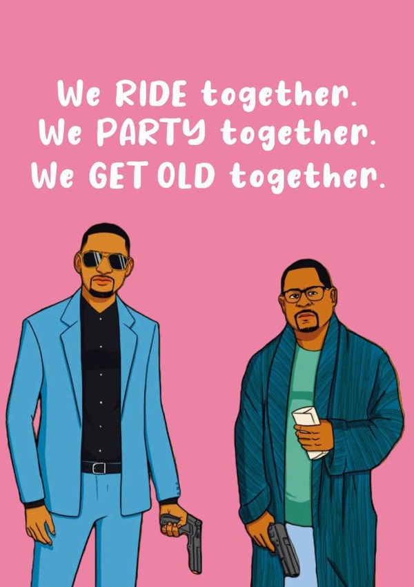 Bad Boys / Will Smith movie inspired card created by Kwirk Cards