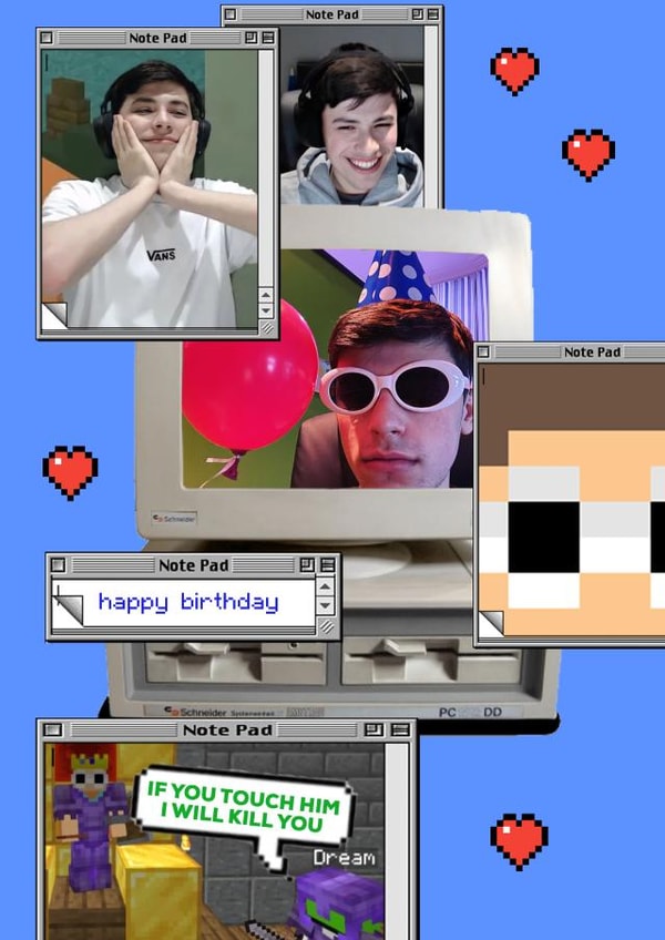 georgenotfound birthday card created by averageashhh