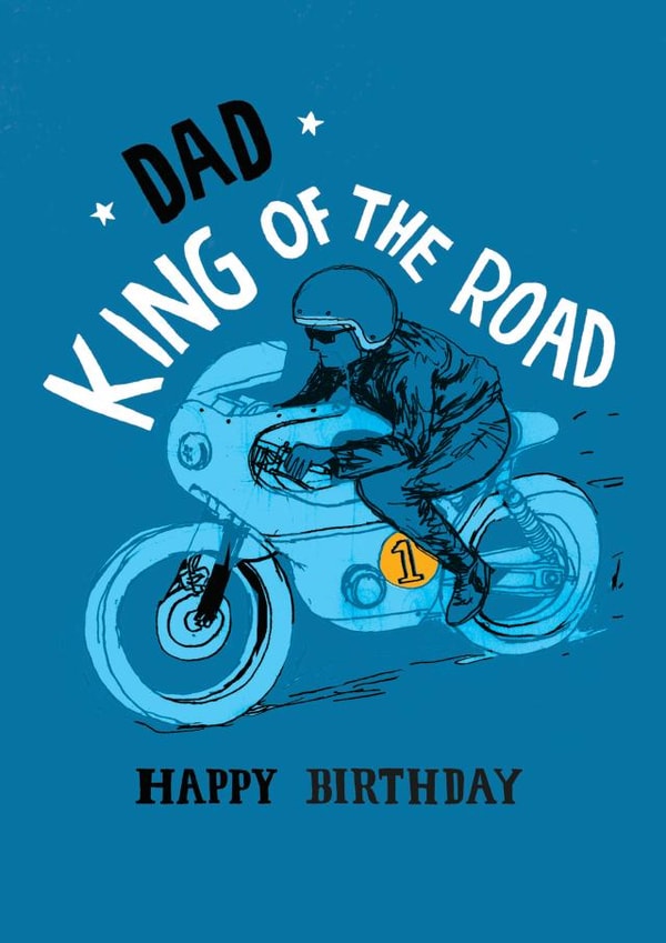 Dad, Motorbike - king of the road created by Pencilface